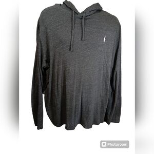 Mens Polo Ralph Lauren Long Sleeve Cotton Hooded T-Shirt Hoodie size XXL